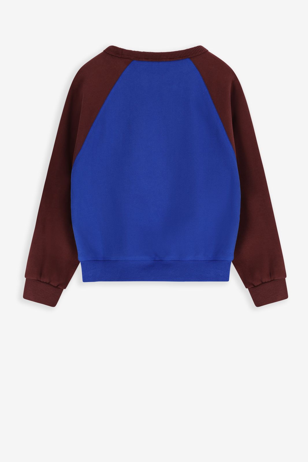 Colourblock oversized sweater met artwork