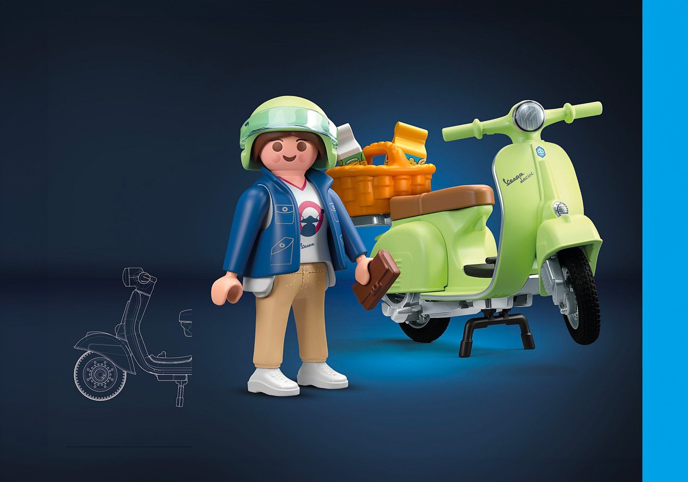 Playmobil - 1969 Vespa 150 Sprint Veloce, light green (71621)