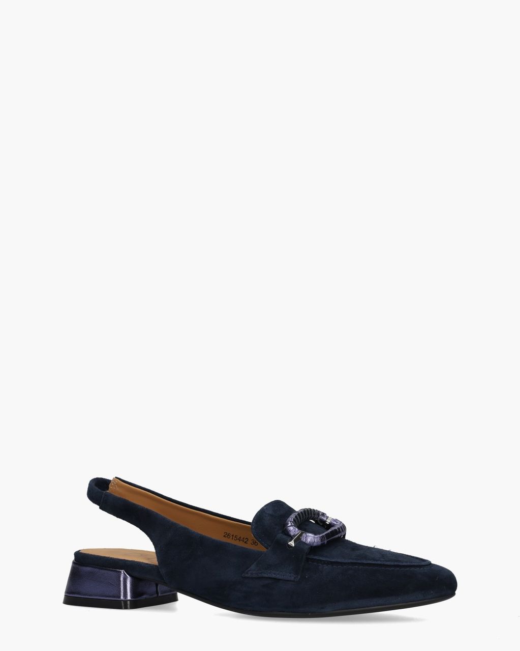 Di Lauro Wasima Donkerblauw Dames Slingbackloafers