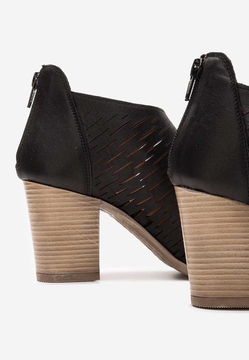 Sandales à talon épais noires Zarata