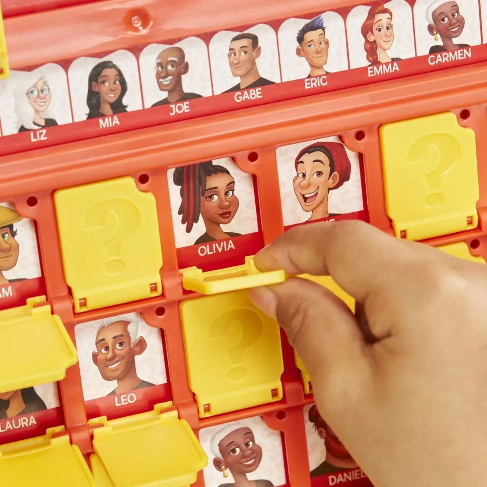Wer ist es? Rate Spiel Gesellschaftsspiel für Familien / Kinder (F6105100) - Blau / Rot