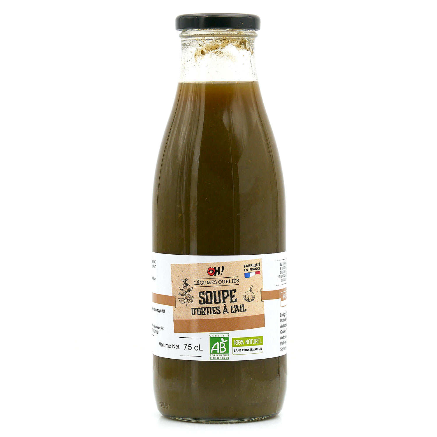 Soupe d'orties sauvages à l'ail bio