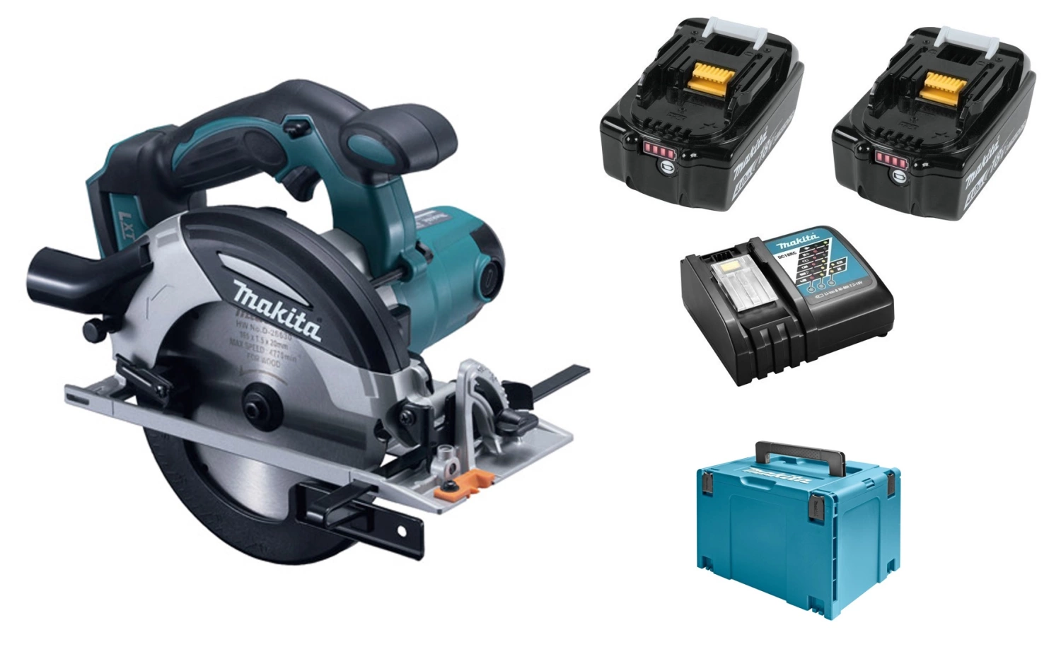 Makita DHS630RMJ 18V Li-Ion Accu cirkelzaag set (2x 4.0Ah accu) in Mbox - 165mm