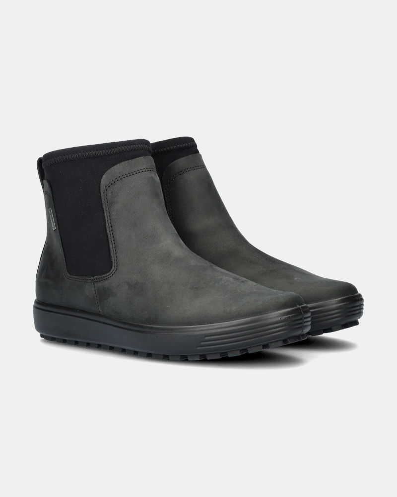 Ecco Soft 7 Tred Enkellaarsjes  - zwart