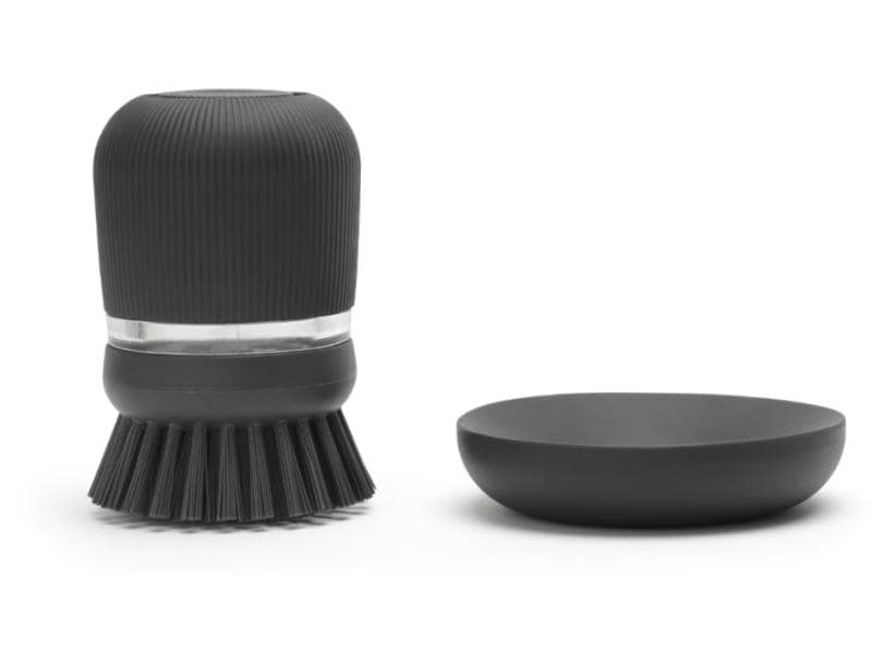 Brabantia Spülbürste mit Seifenspender Dunkelgrau Spülbürste mit integriertem Seifenspender Sink Side