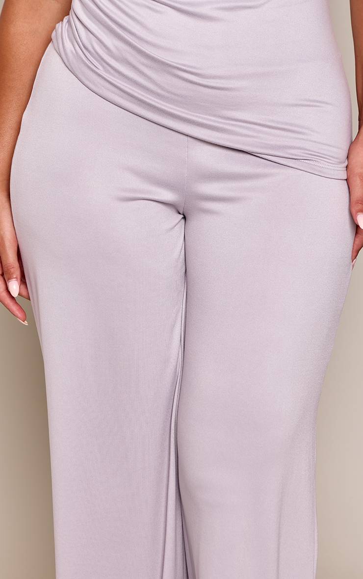 Gris Pantalon Large Shape Toucher Doux Chiné