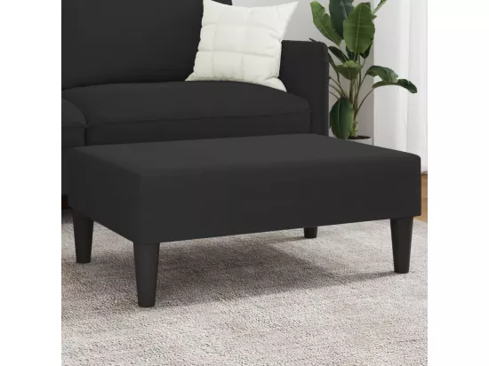 Repose-pied noir 77x55x31 cm velours