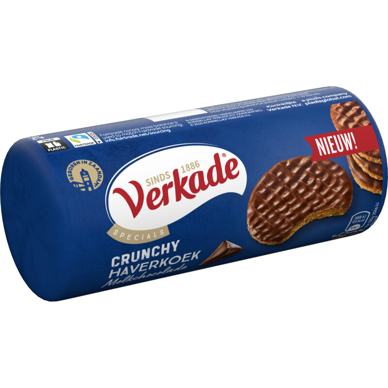 Verkade Crunchy haverkoek melkchocolade