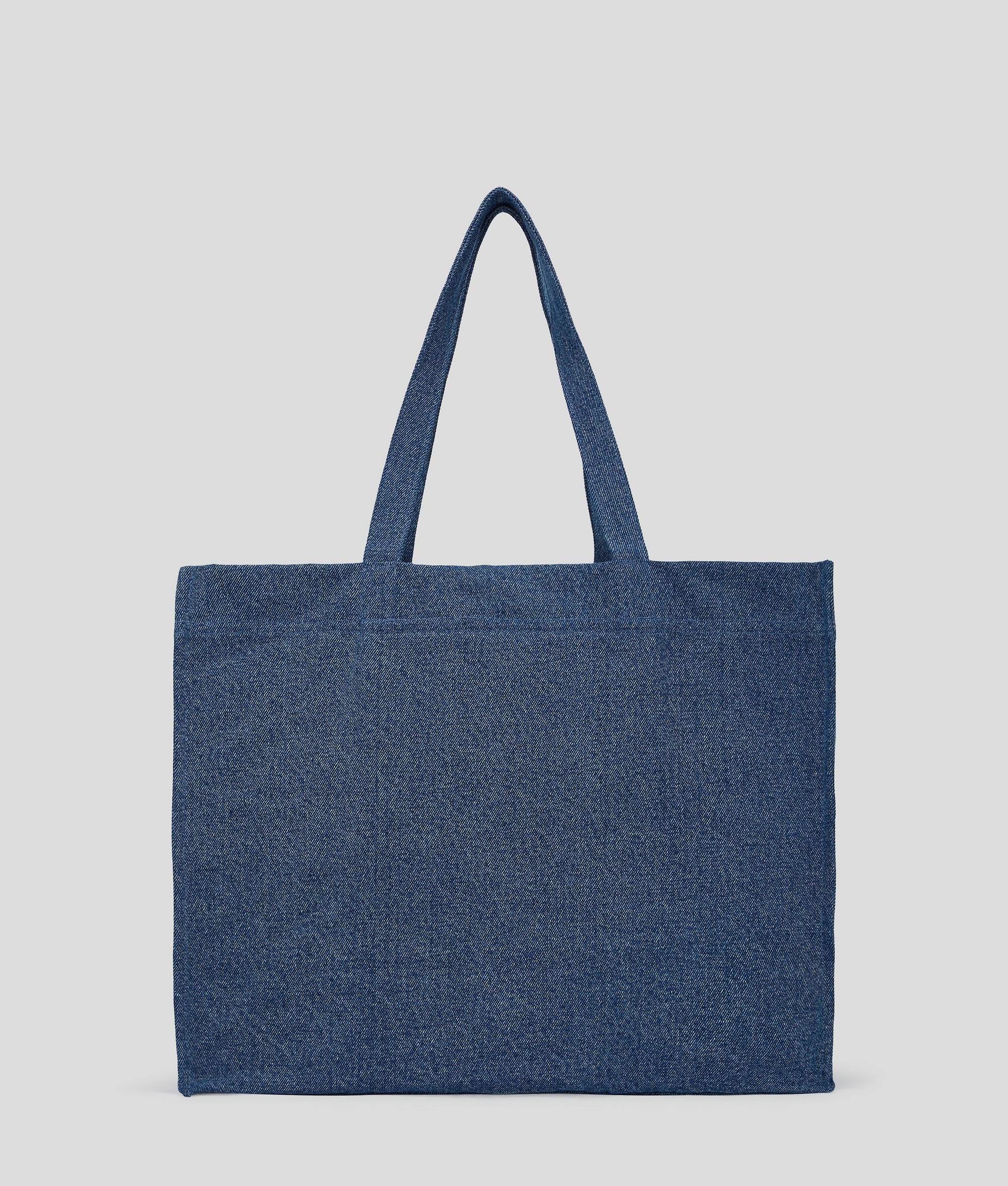 Denim shopper met logo