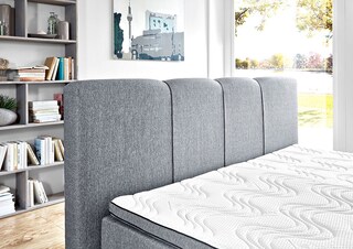Boxspringbett SAN ANTONIO 180 x 200 cm silbergrau