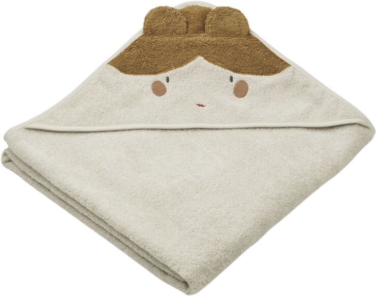 Liewood Augusta hooded towel Doll/sandy