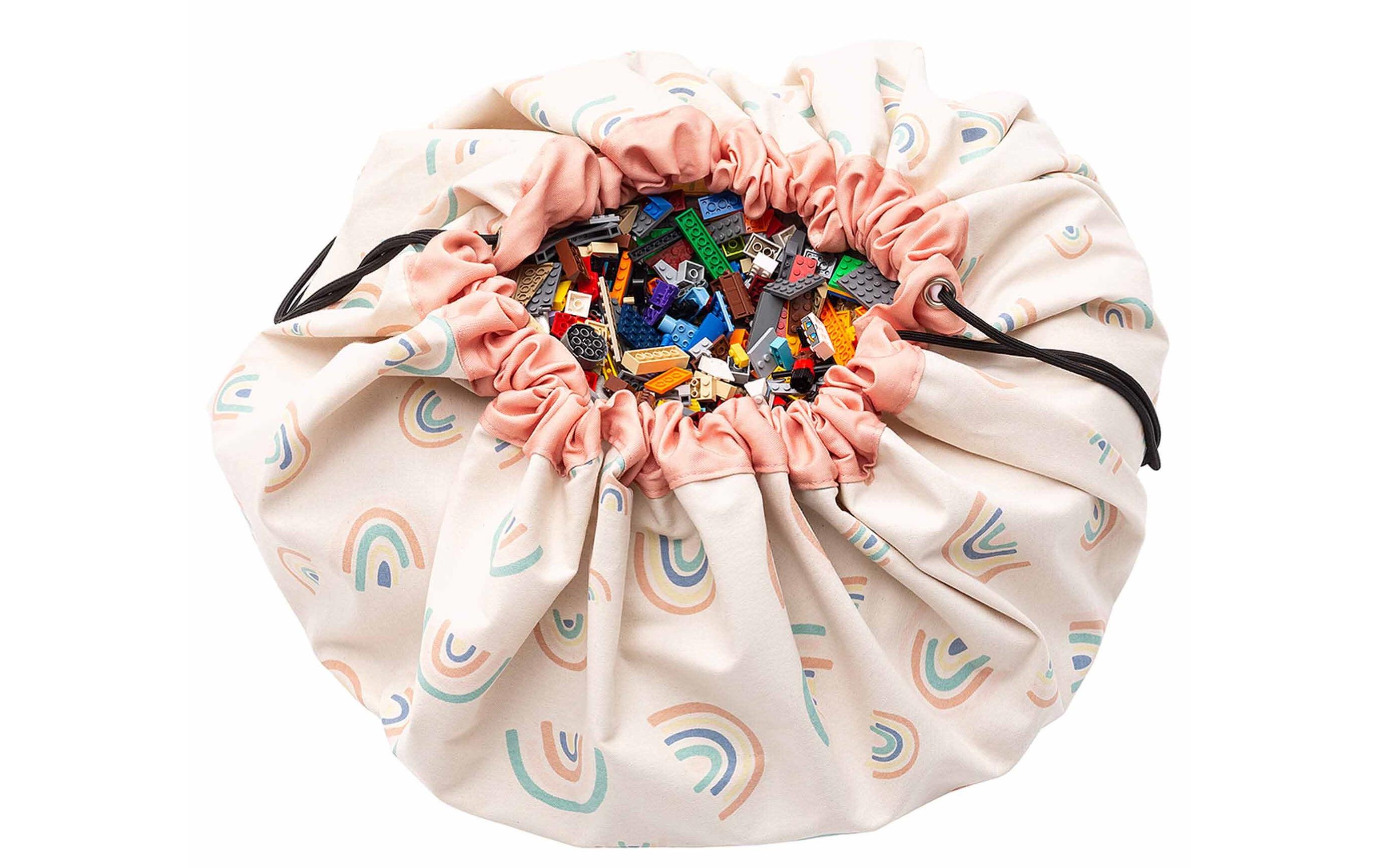 Spielzeugtasche Play & Go Rainbow2-in-1-Funktion: Aufbewahrungssack und Spielmatte