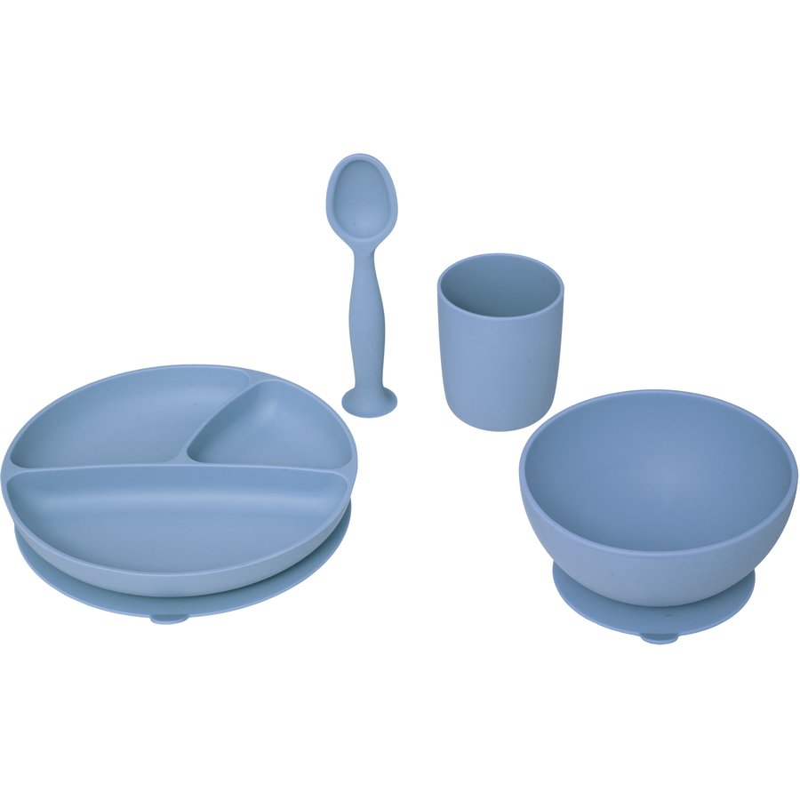 atmosphera Silikon-Geschirrset 4-tlg. graublau