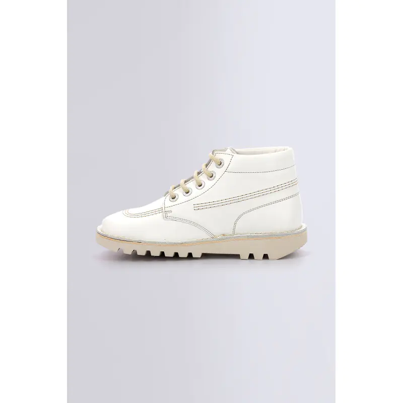 KICK HI BLANC BOTTINES Cuir Femme