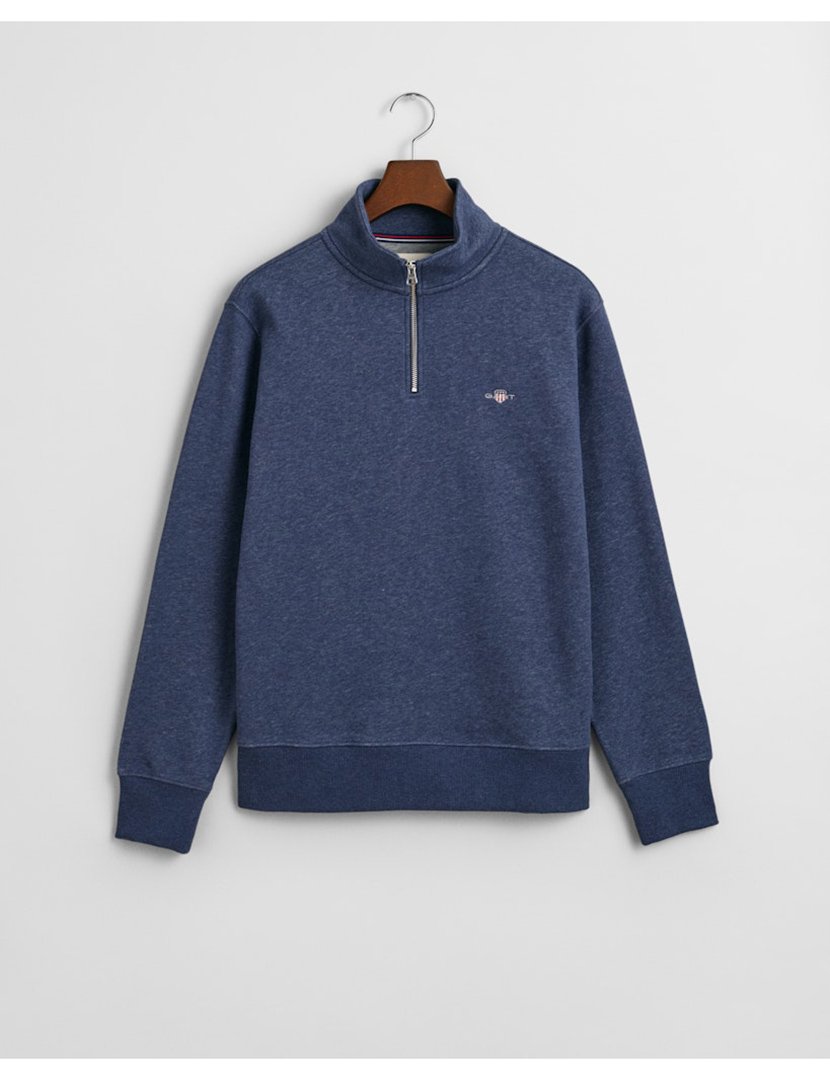 Blue half zip sweatshirt