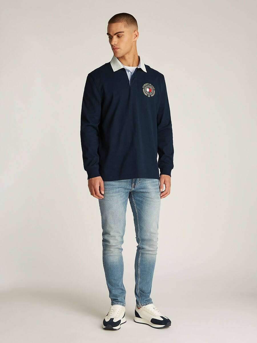 TOMMY JEANS<br>Camisa polo de rugby com logotipo