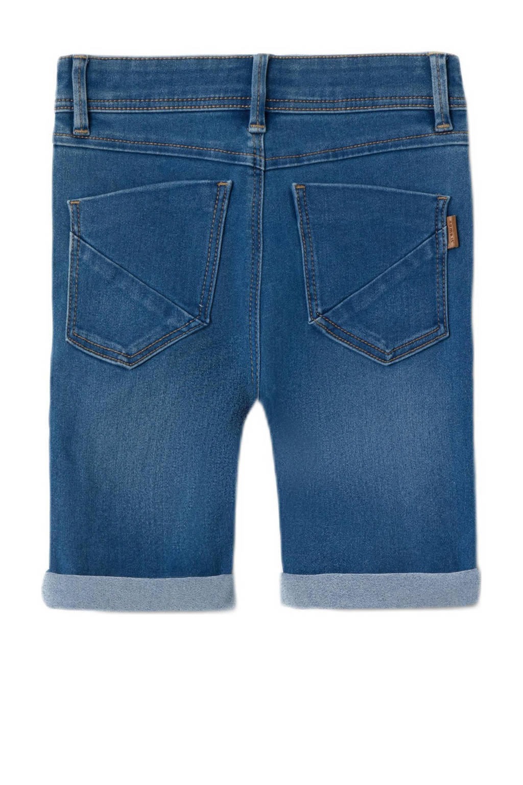 NAME IT slim fit short NKMSILAS medium blue denim