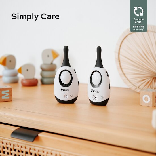 Babyphone Audio Simply Care 300m   Gris        de               Babymoov