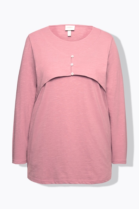 Shirt, Lagenoptik, Rundhals, Langarm, Biobaumwolle