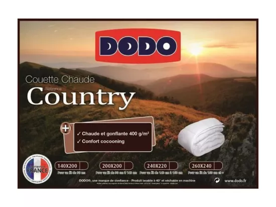 DODO Couette chaude 400gr/m2 COUNTRY 220x240cm