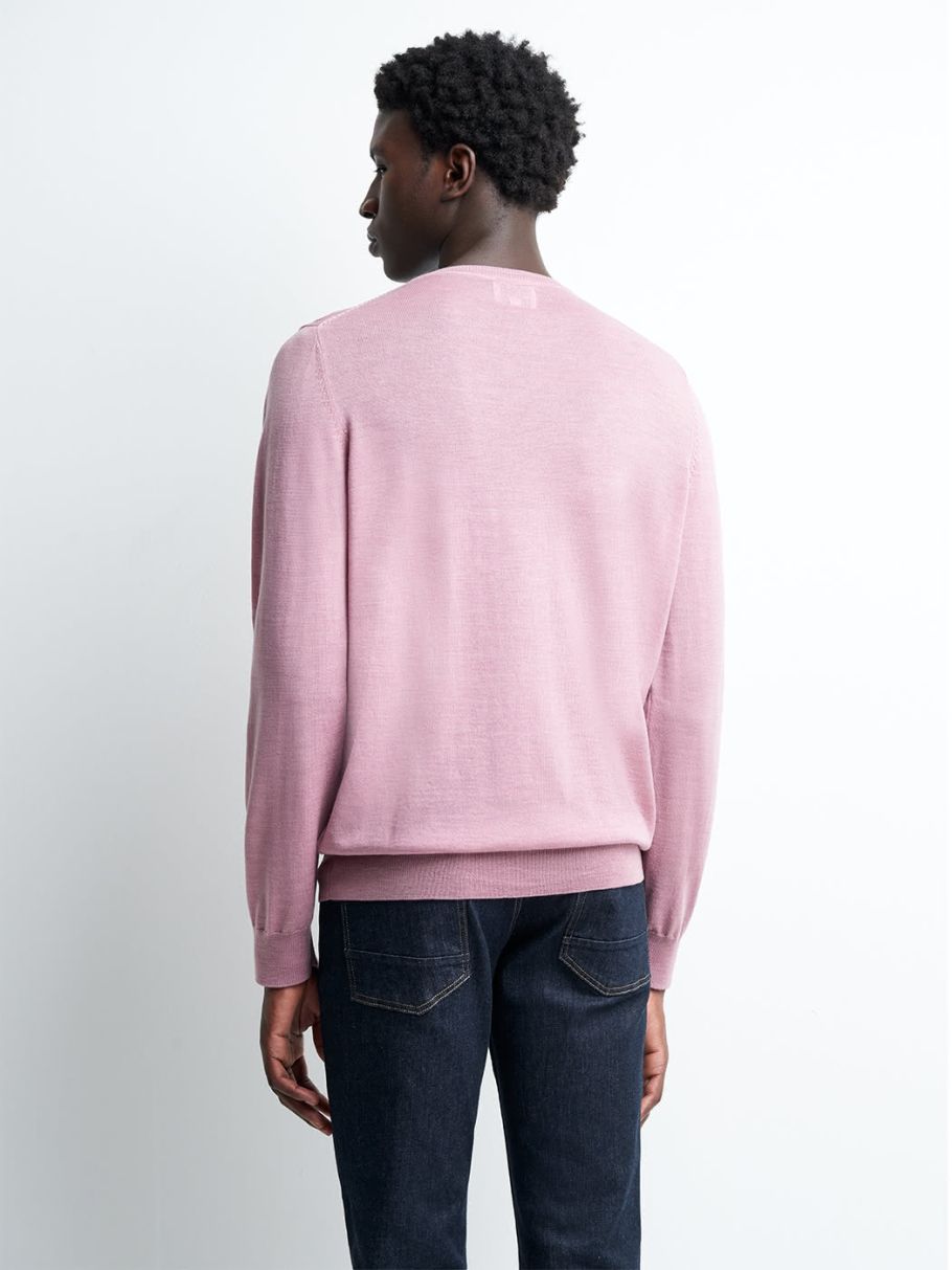 Pull col V en laine mérinos