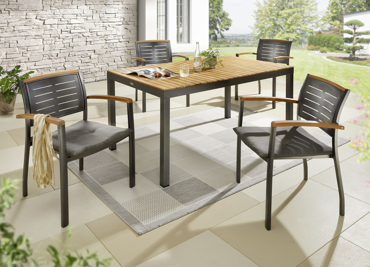 Gartenmöbelserie Tinos mit Aluminiumgestell