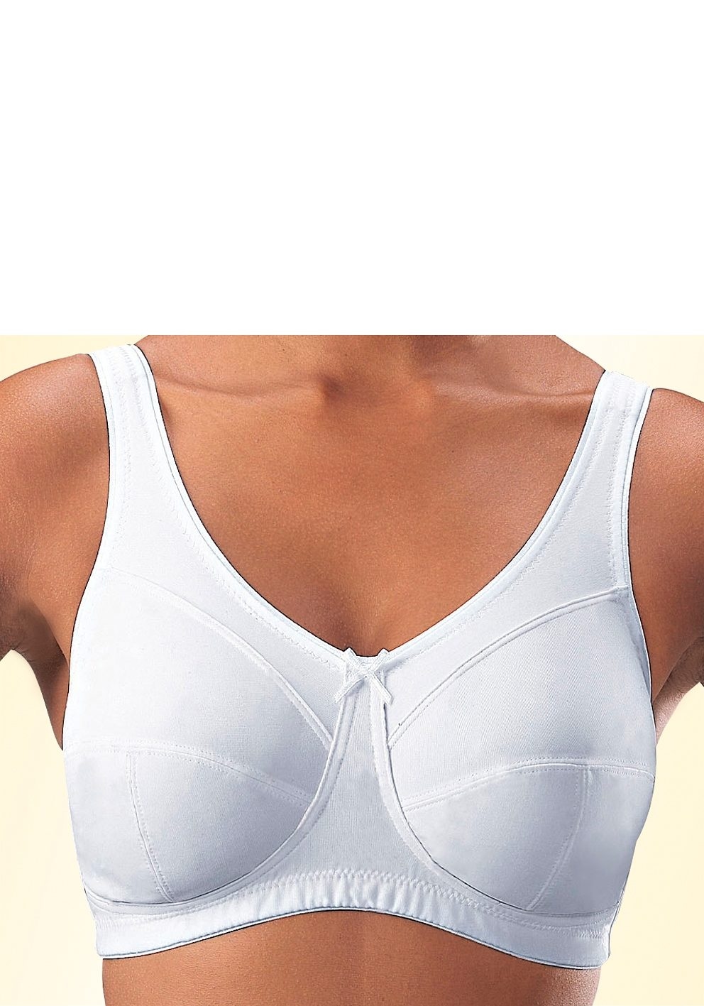 petite fleur Entlastungs-BH, 2 Stücker Packung, ohne Bügel, mit breiteren Trägern