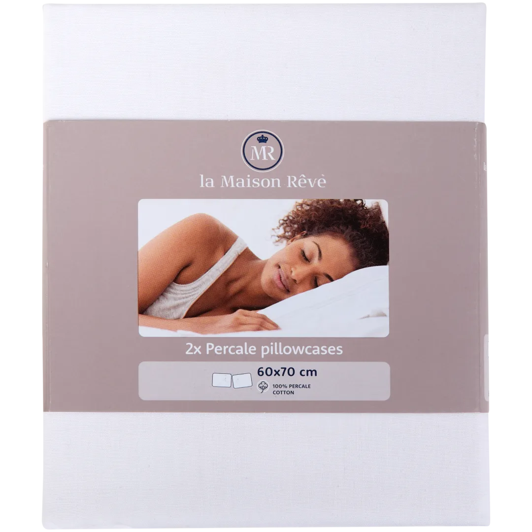 La Maison Rêve percale kussenslopen 2 stuks | 60 x 70 cm