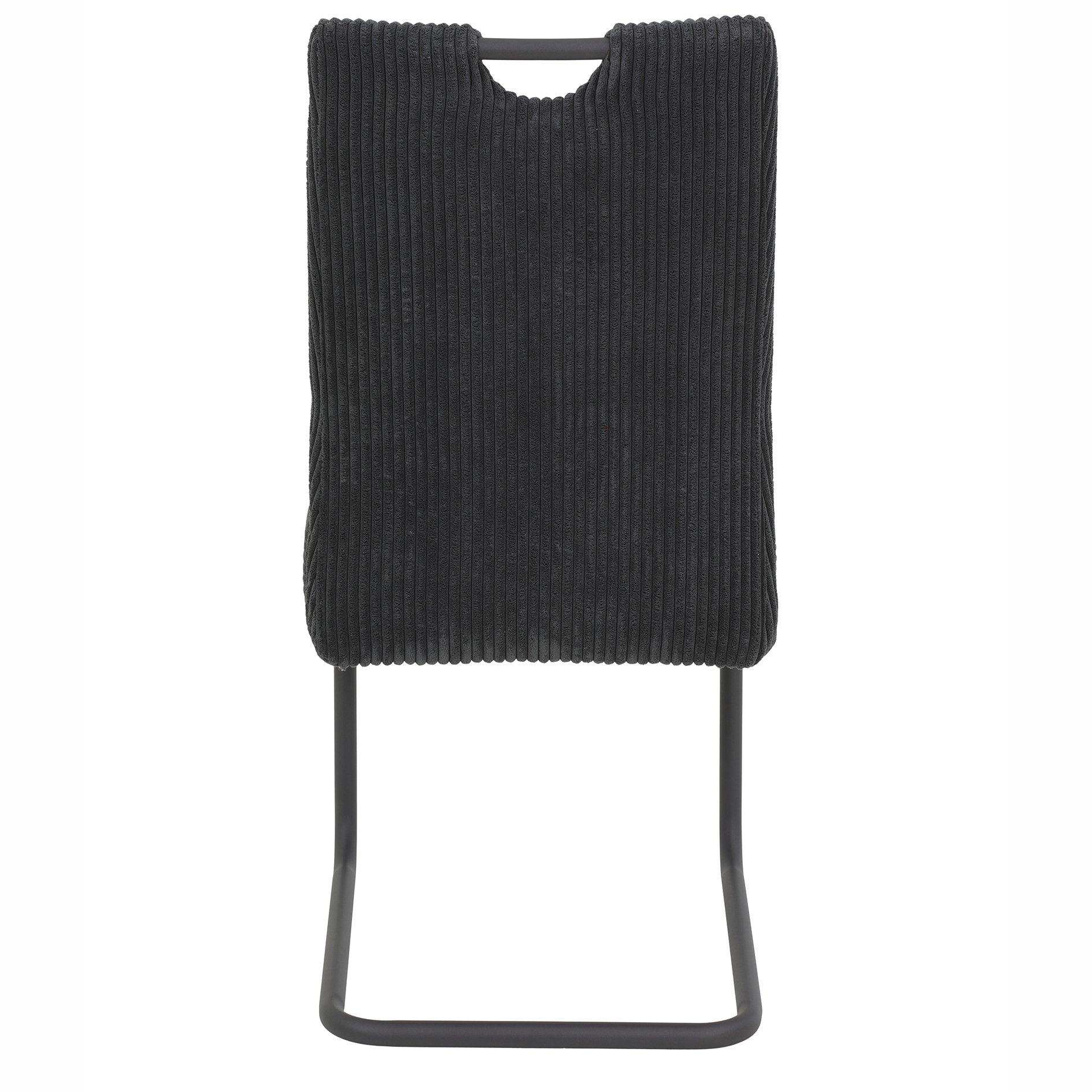 4er-Set Schwingstühle - anthrazit - Cord