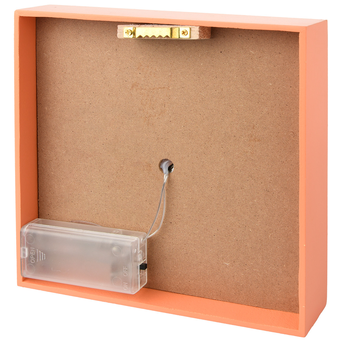Topolino LED Bilderrahmen mit Weltraum-Motiv orange / dunkelblau / hellblau