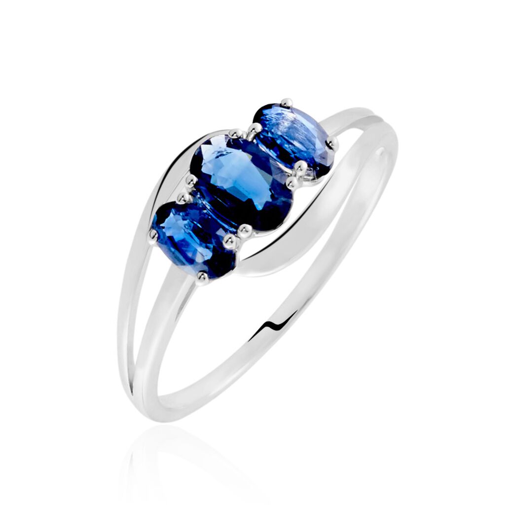 Bague Or Blanc Jaire Saphir