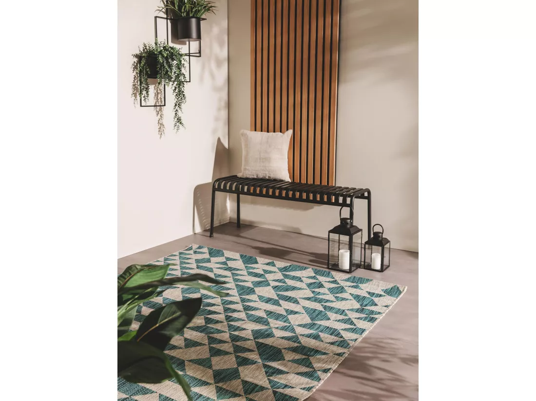 Tapis d'extérieur & intérieur Cleo Bleu 200x300 cm