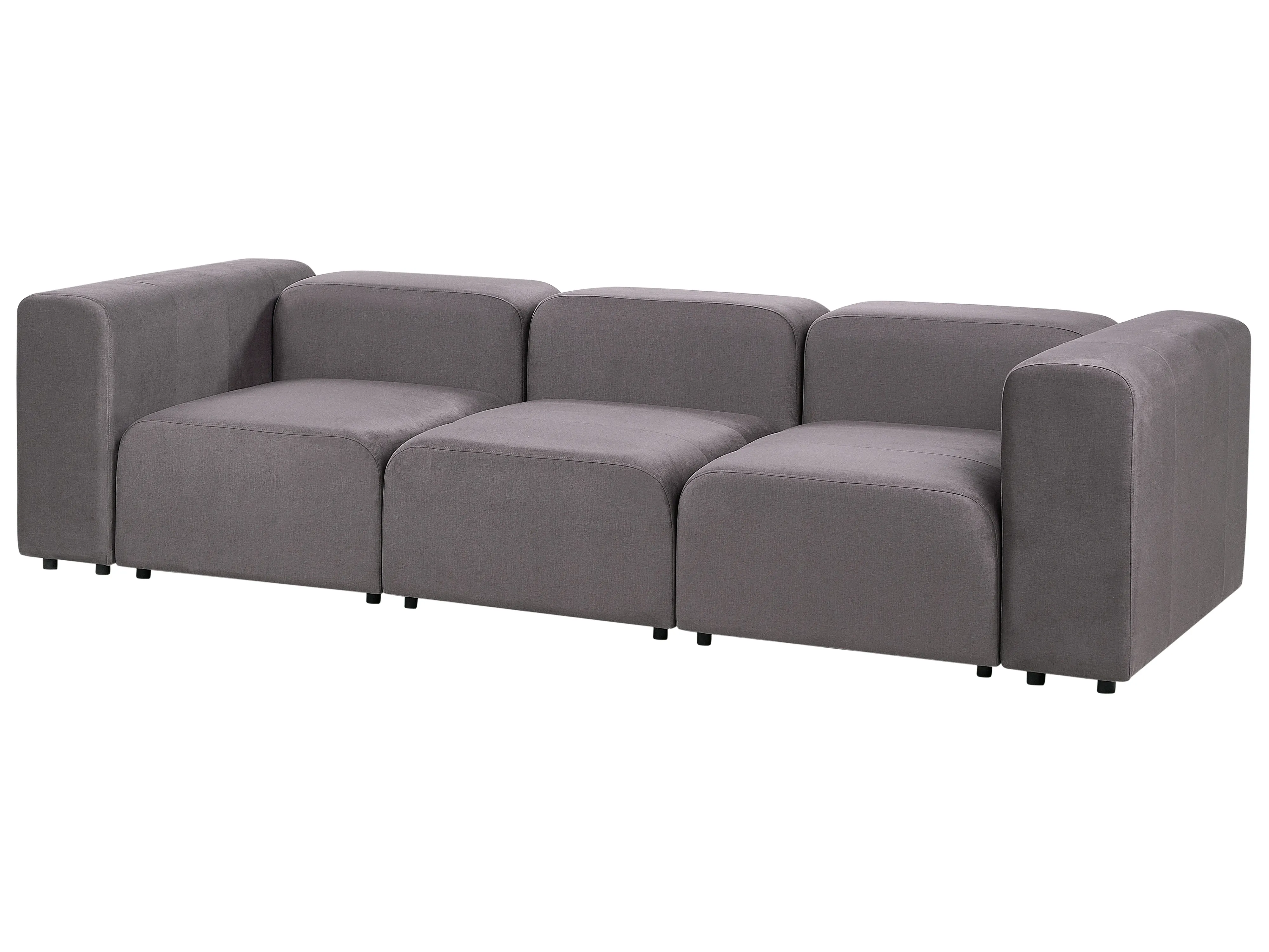 Modulaire bank 3-zits FALSTERBO Fluweel Donkergrijs
