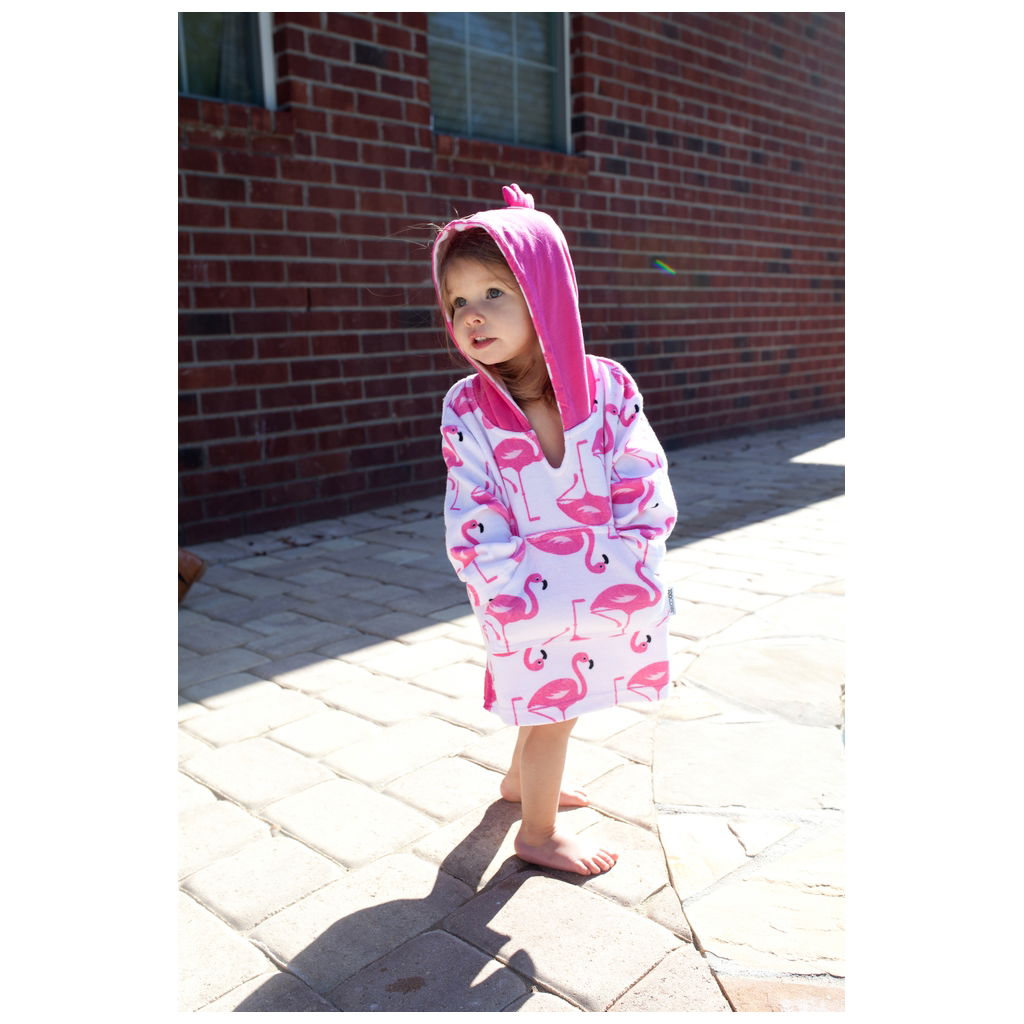 ZoocchiniZoocchini   Babies Cover Up Poncho Flamingo 0-12M