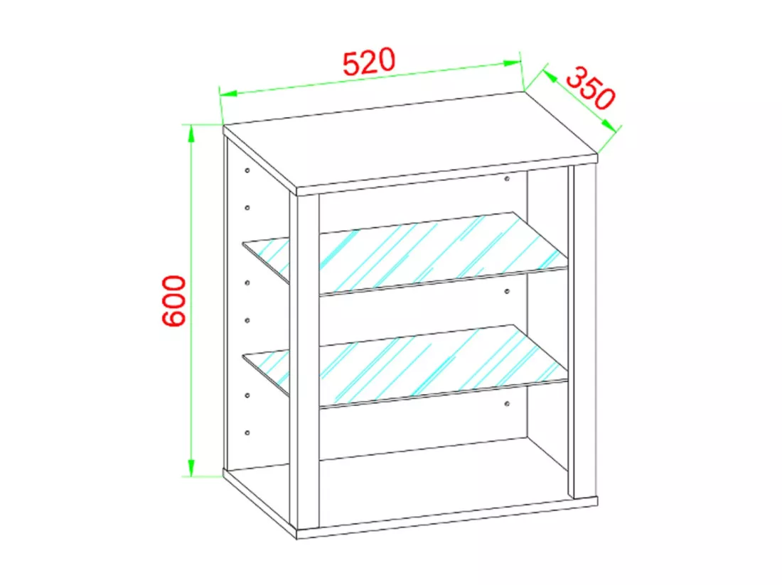 Bois Verre Stand Vitrine Glasol S