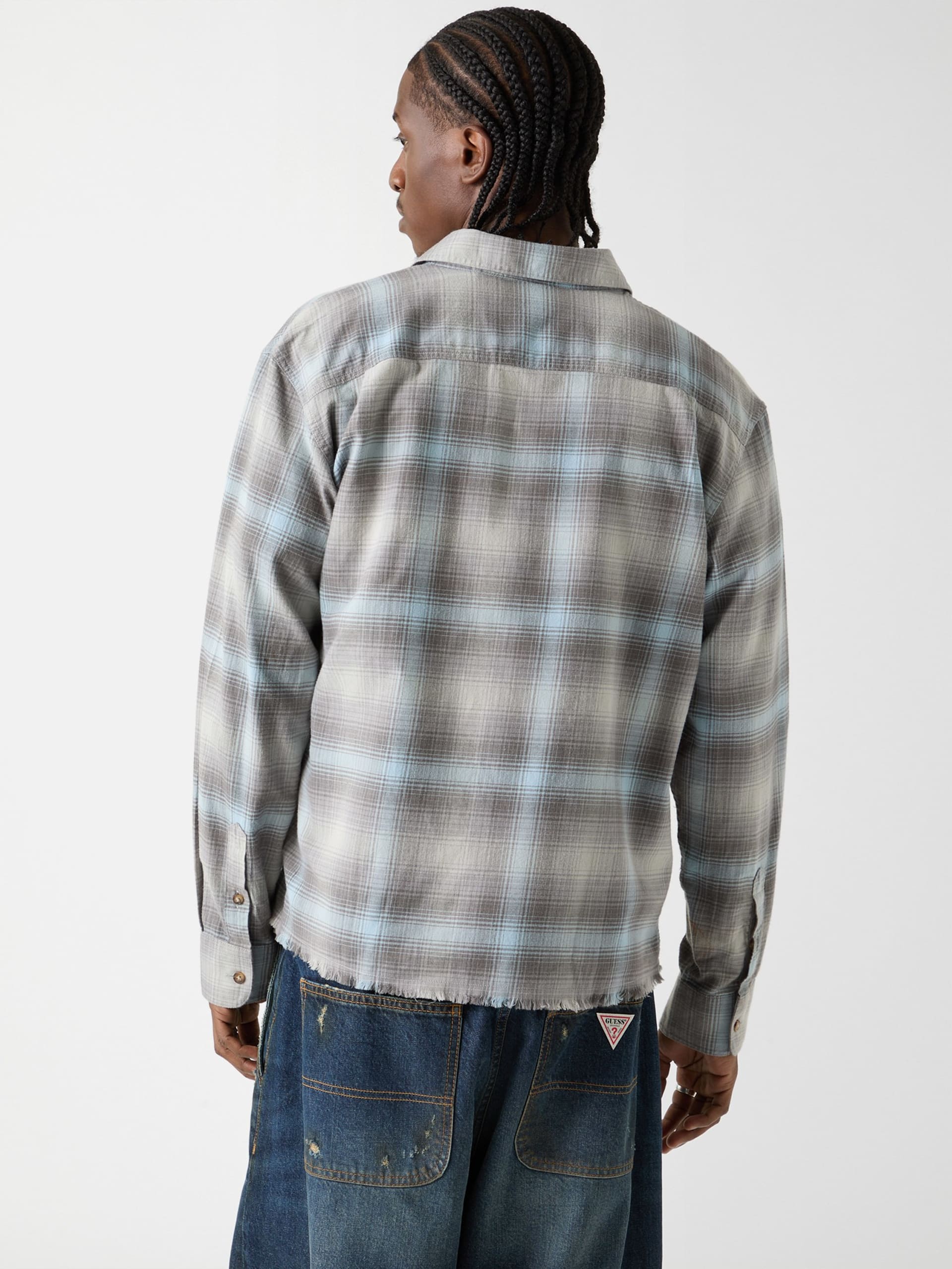 Camisa GUESS Originals Eco Plaid Boxy Pocket