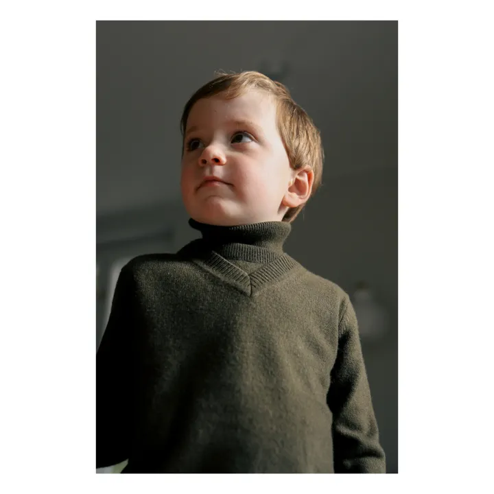 Holmm Pull Cachemire Fall | Vert kaki
