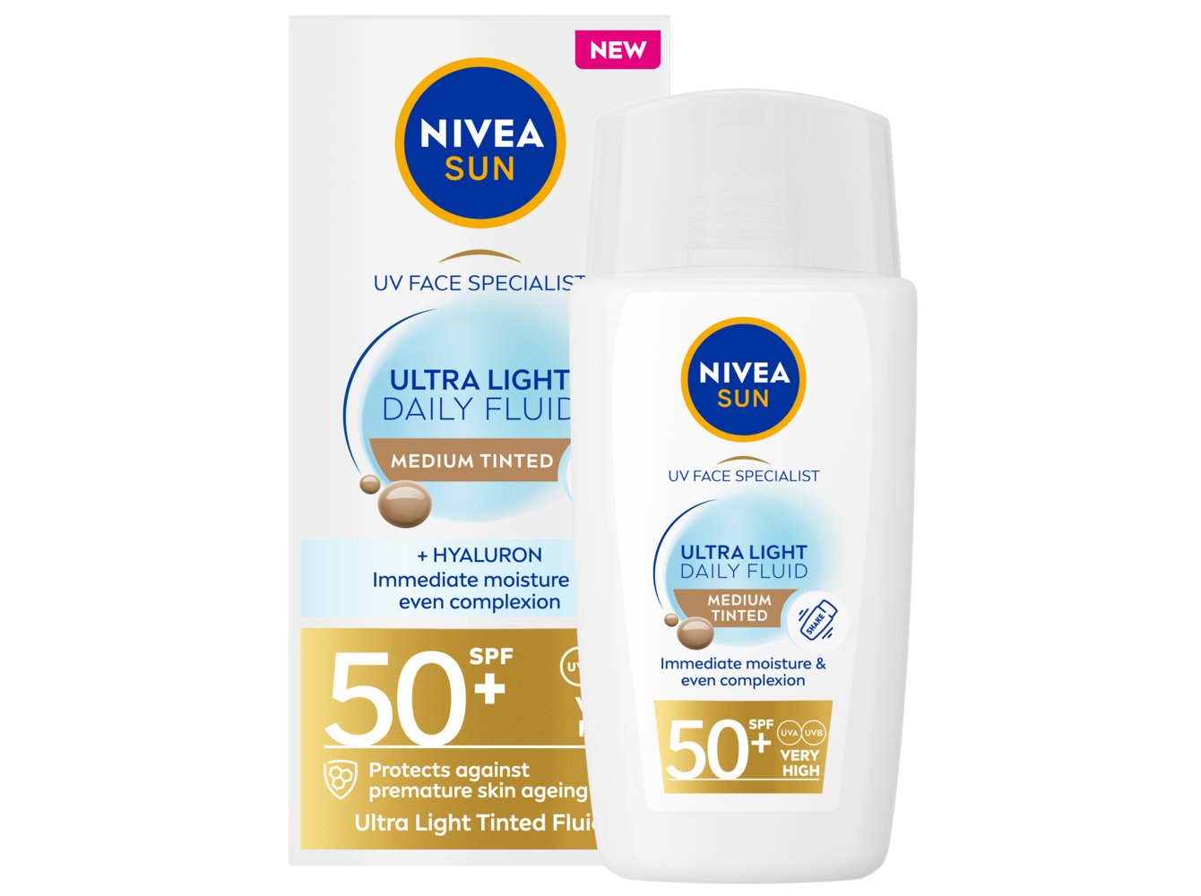 FLUIDO UV NIVEA SUN ULTRA LEVE TOM MEDIO FP50  40ML