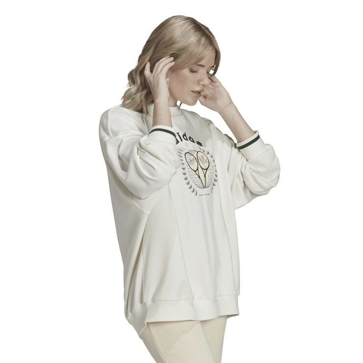 adidas tennis luxe graphic sweater White