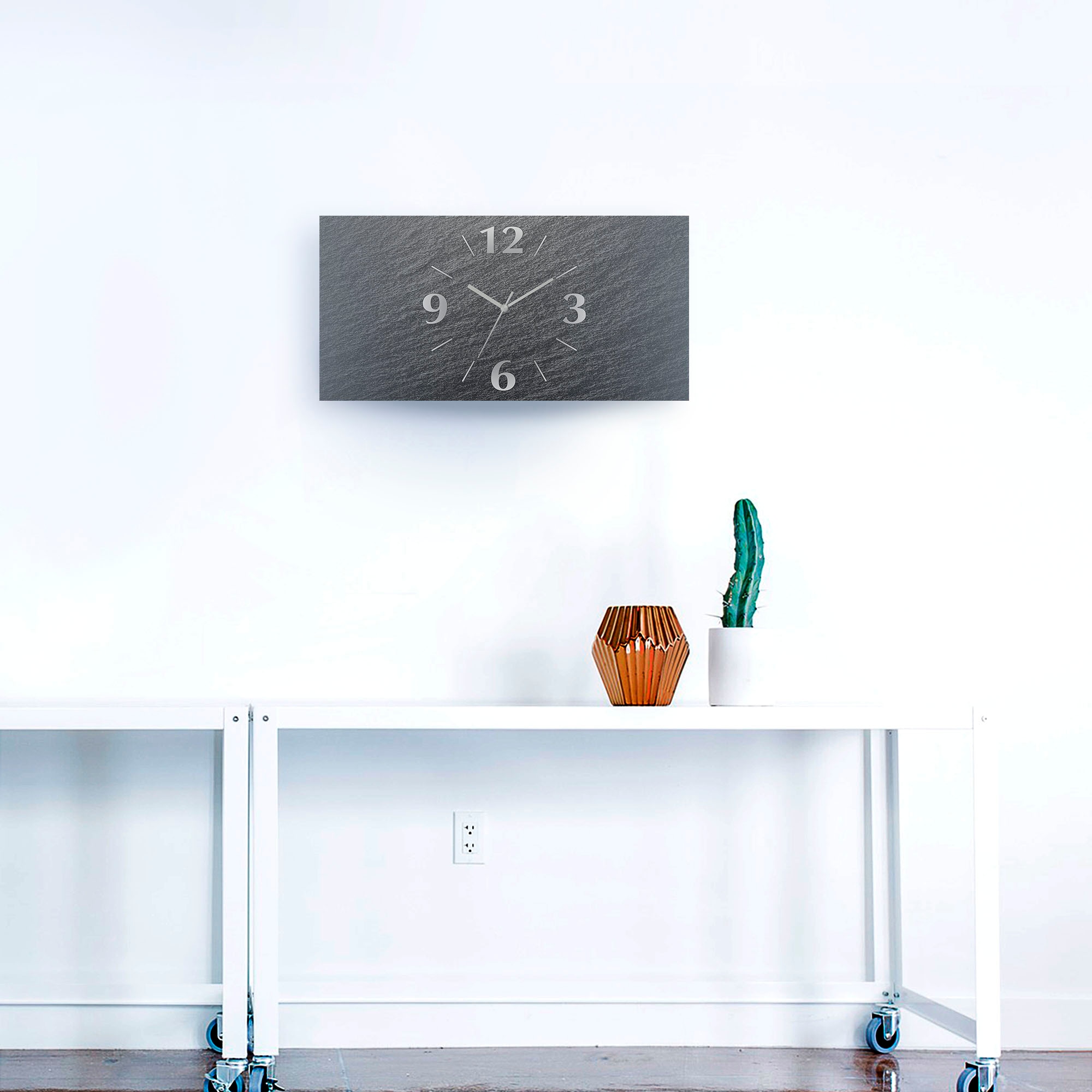 Artland Wanduhr »Schiefer« analog, 60 cm