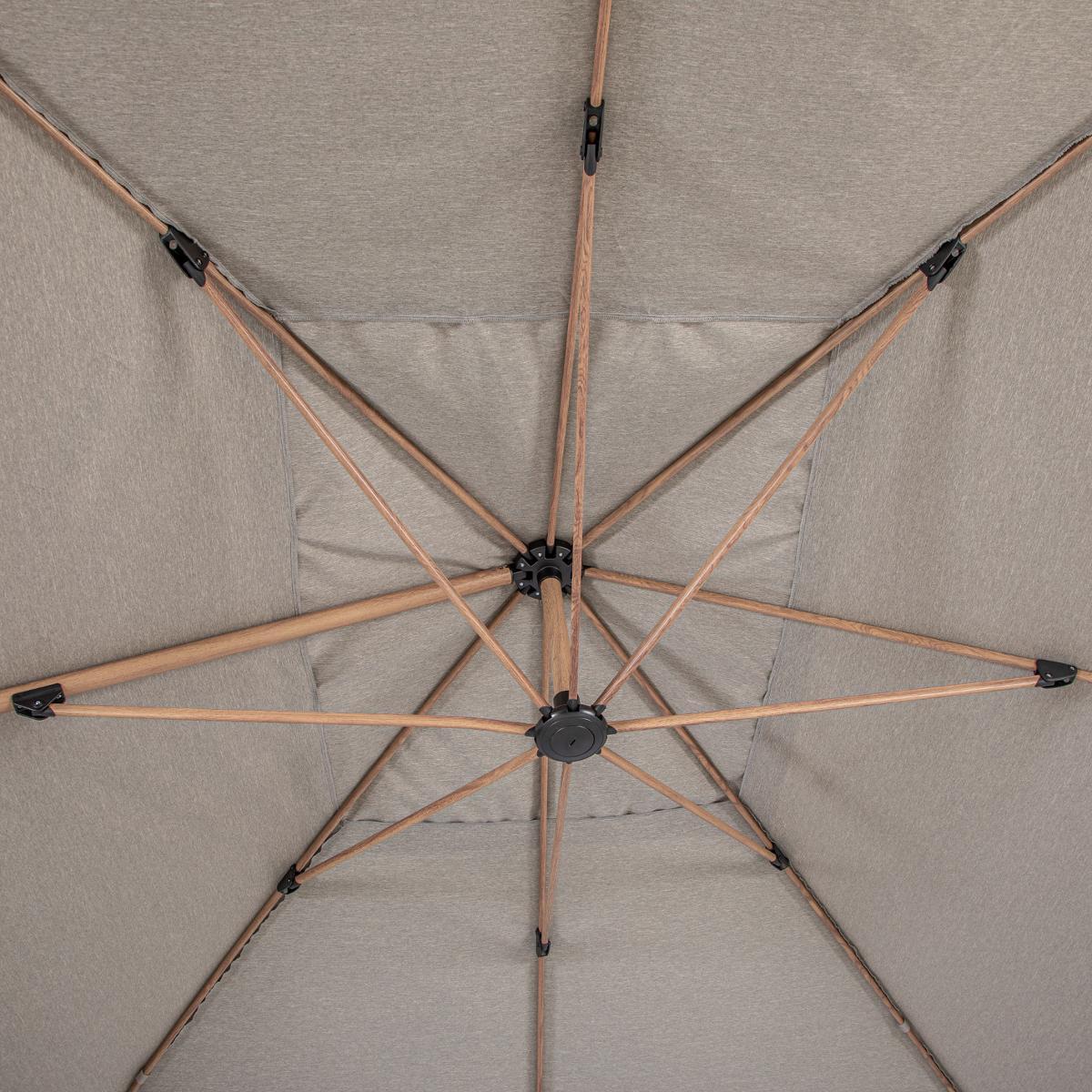 PARASOL DECENTRE SOLY 3X4M HONEY NOISETTE