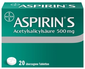 ASPIRIN S Tabletten 500mg, 20 Stück