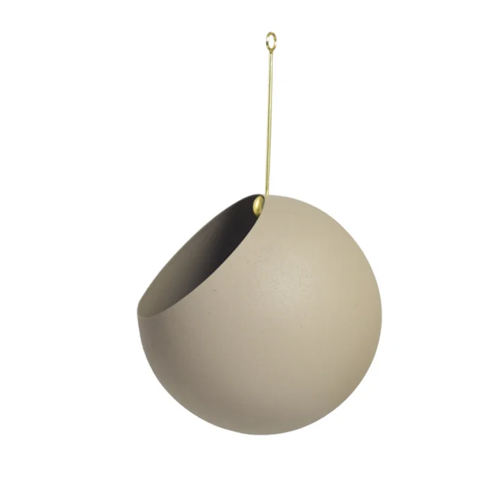 AYTM - Globe Hängeblumentopf, Ø 17 cm, taupe