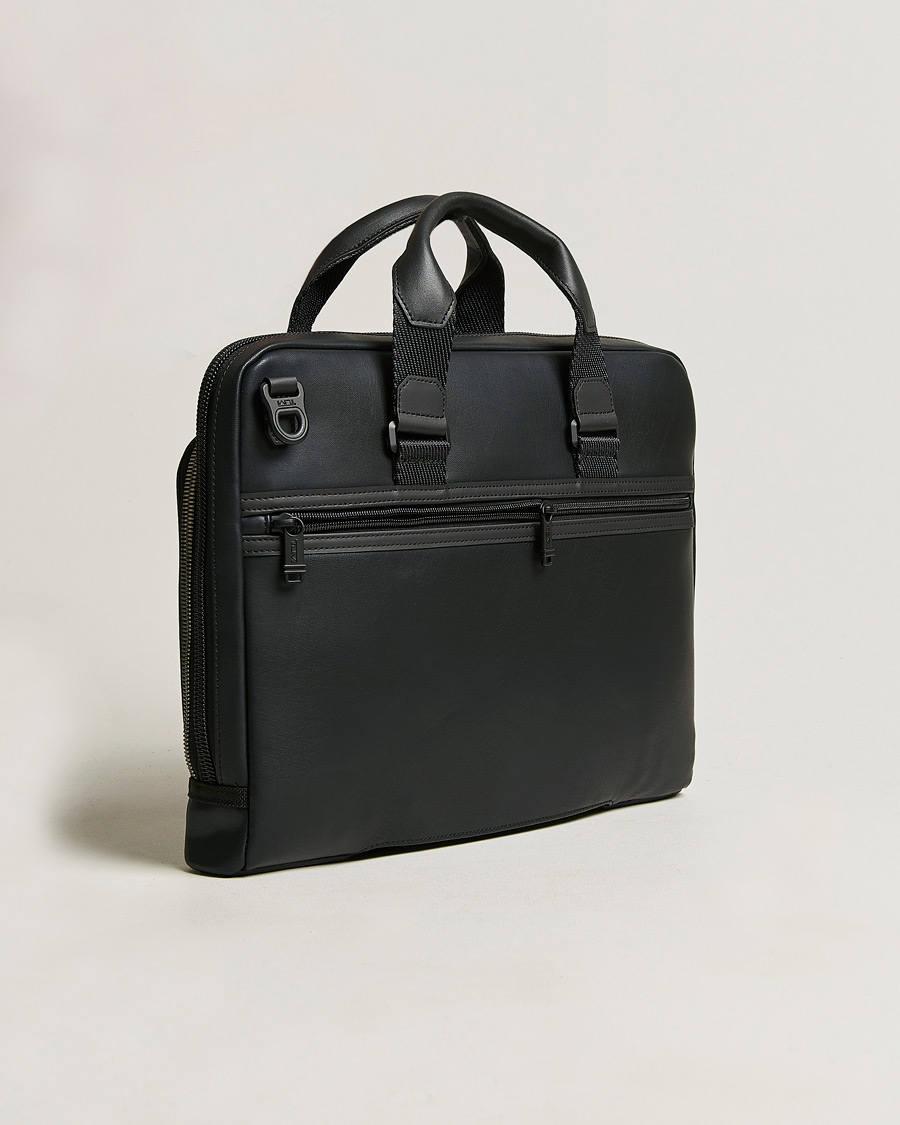 TUMI Alpha Bravo Academy Leather Brief Black