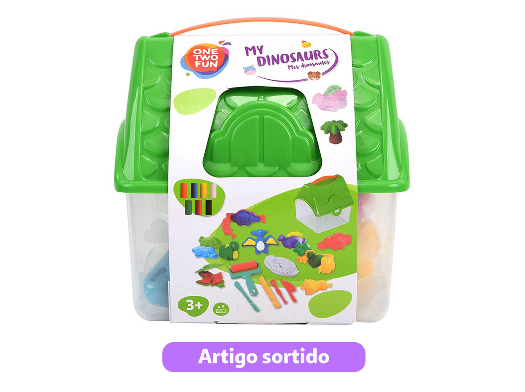 CASINHA COM PLASTICINA NATURAL ONE TWO FUN MODELOS SORTIDOS
