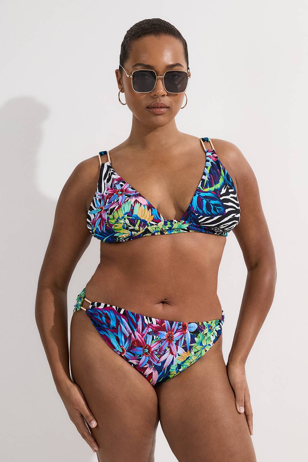 KarenMillen Plus Size Tropical Floral Bikini Bottoms