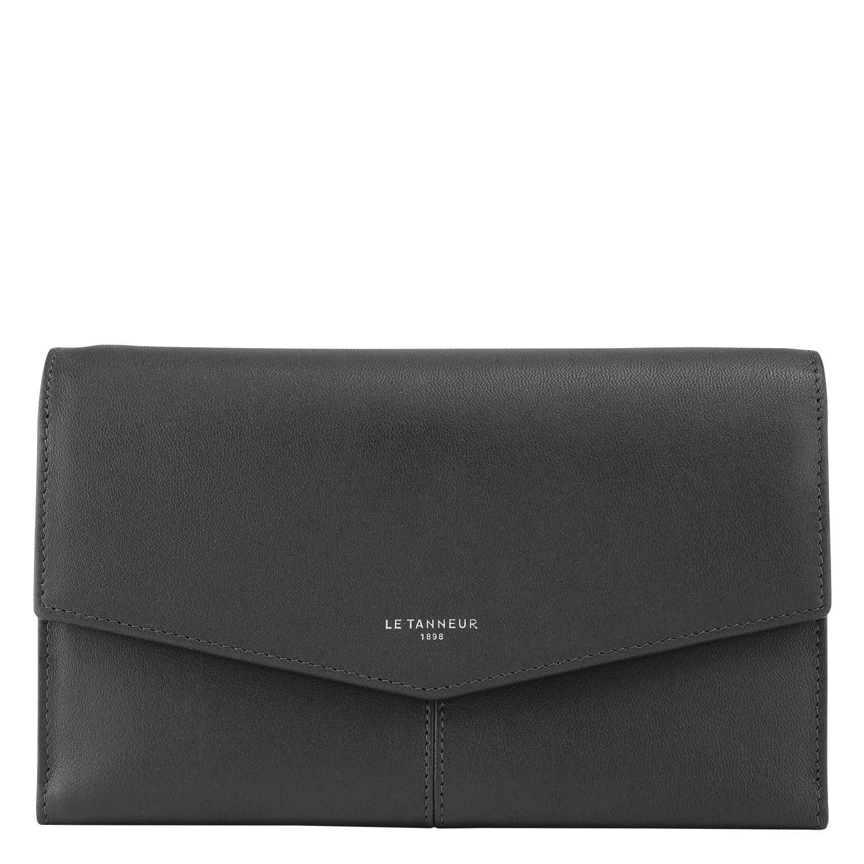 CHARLOTTE - Pochette fantaisie en cuir| Noir