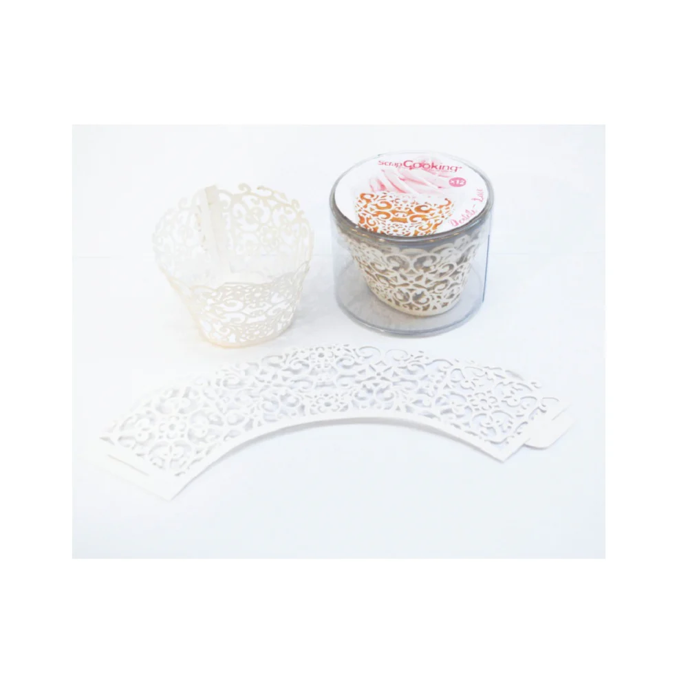 Contours cupcakes dentelle Scrapcooking
