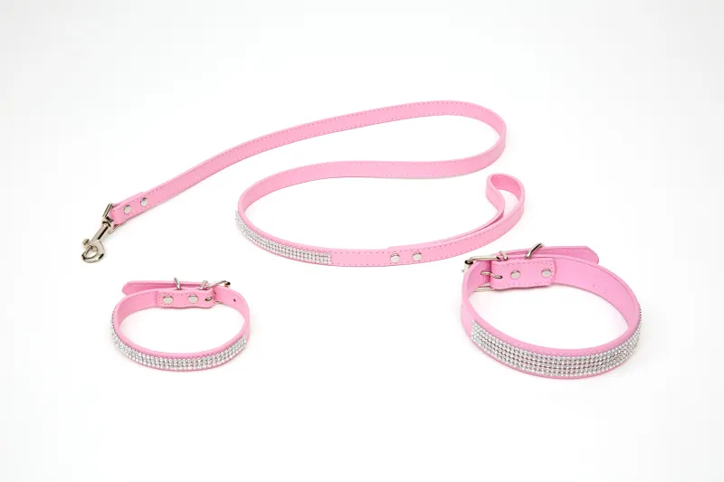 Paw Love - Halsbånd m. similisten (Small, 35x1,5cm) - Pink