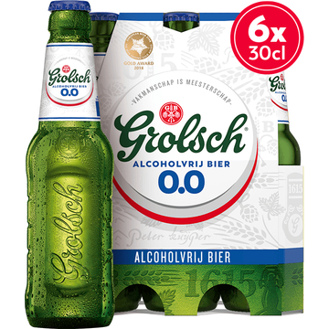 Grolsch Alcoholvrij Bier 0.0 Fles 6 x 300ml